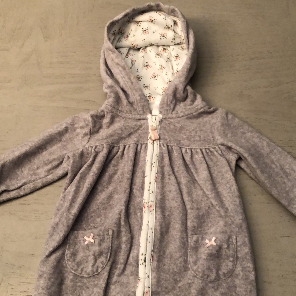Baby Girl’s fleece footless onesie